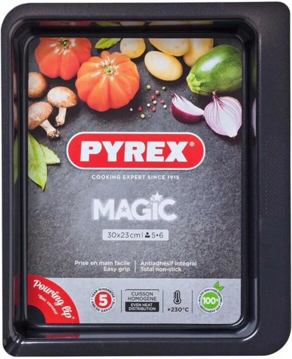 PYREX Braadslede 35x26cm - Zwart