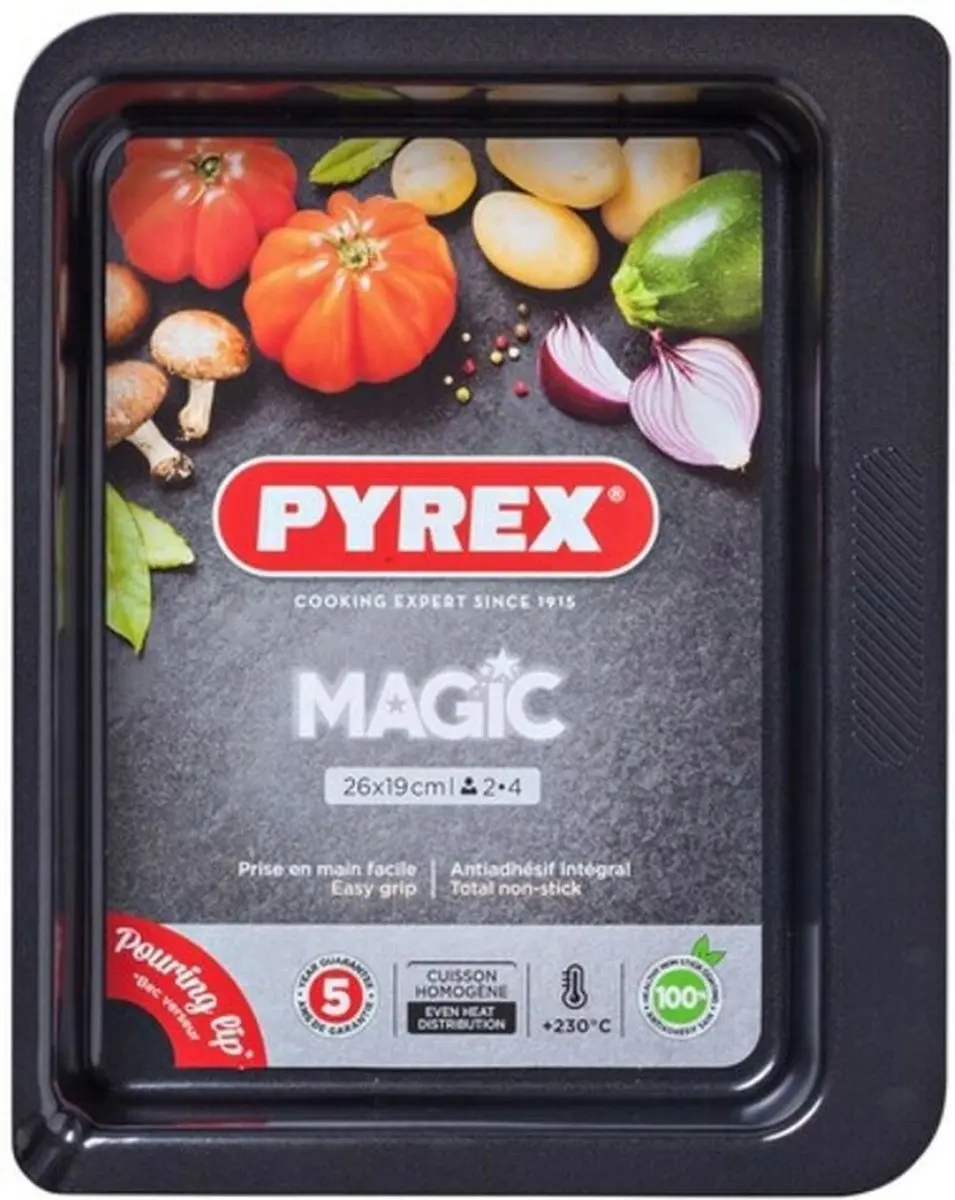 PYREX Braadslede 35x26cm - Zwart