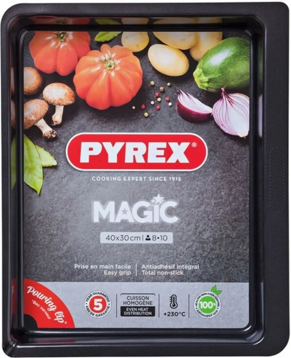 PYREX Braadslede 35x26cm - Zwart
