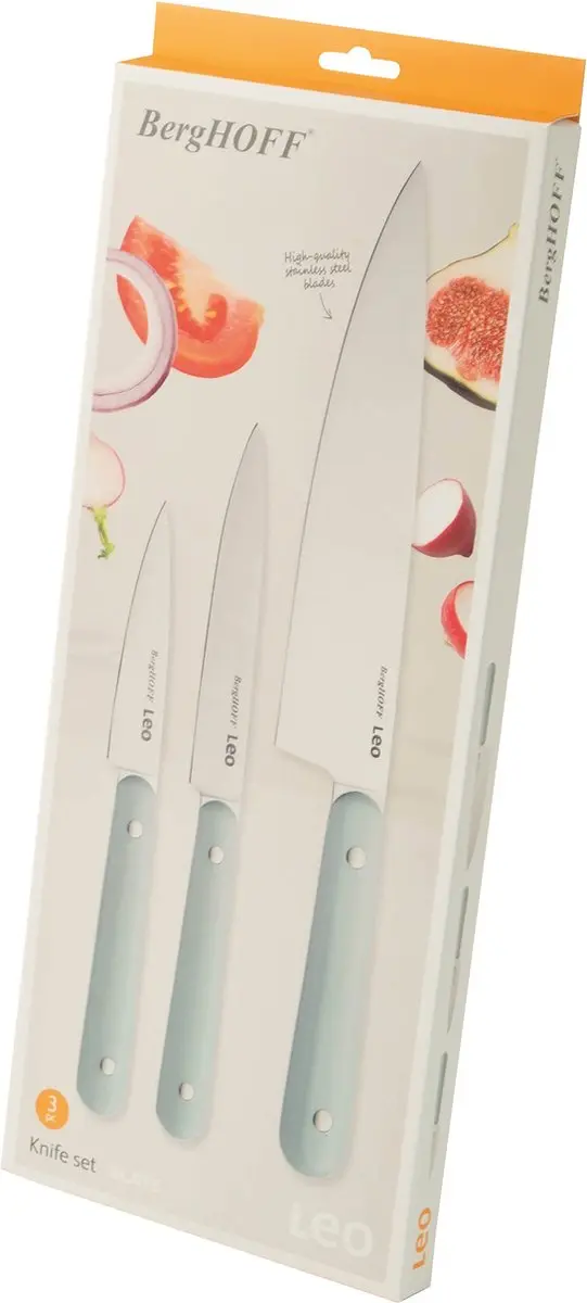 BergHOFF LEO 3-delige Starter Messenset - 3 Messen - Blauw