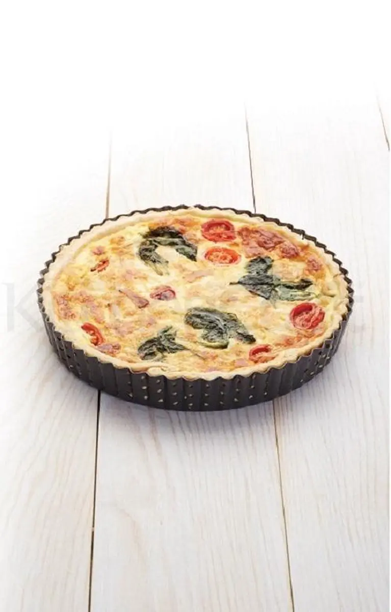 MasterClass Crusty Bake Quichevorm 23cm - Geribbeld - Zwart