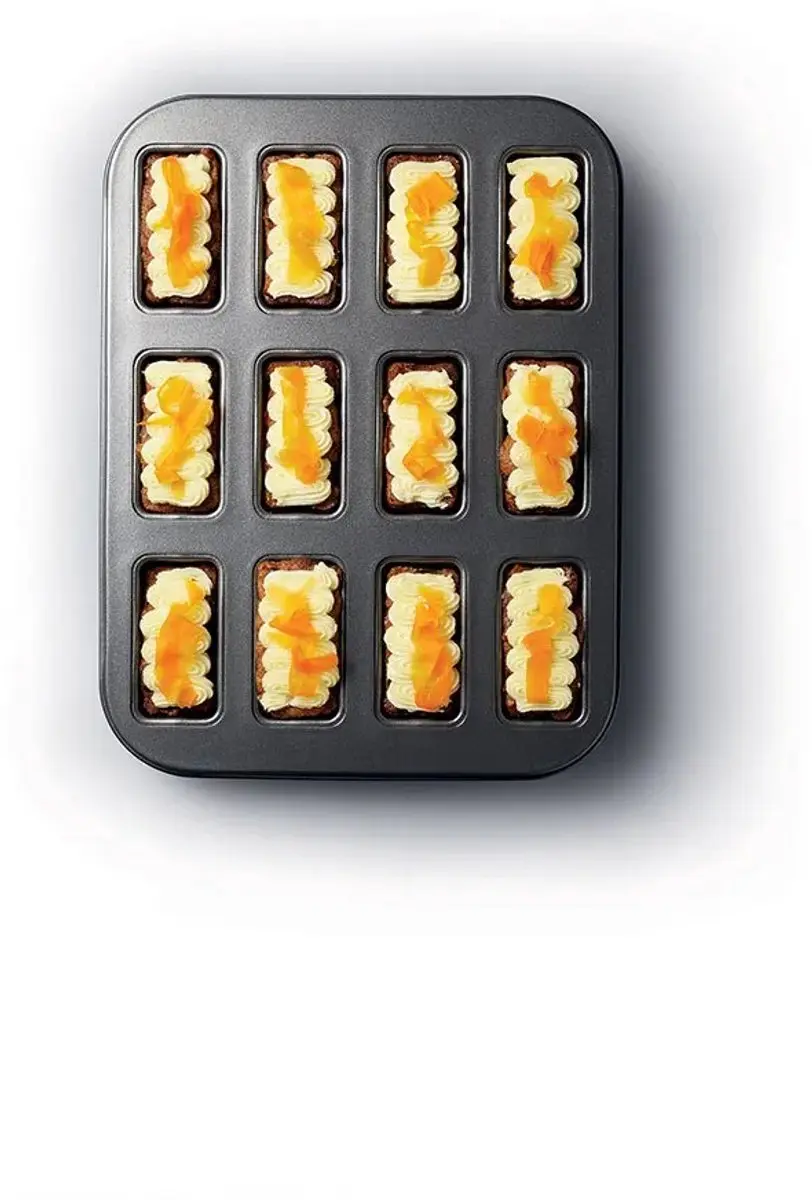 MasterClass Mini Broodvorm/Cakevorm 35,5x27cm - 12 Vakjes - Zwart