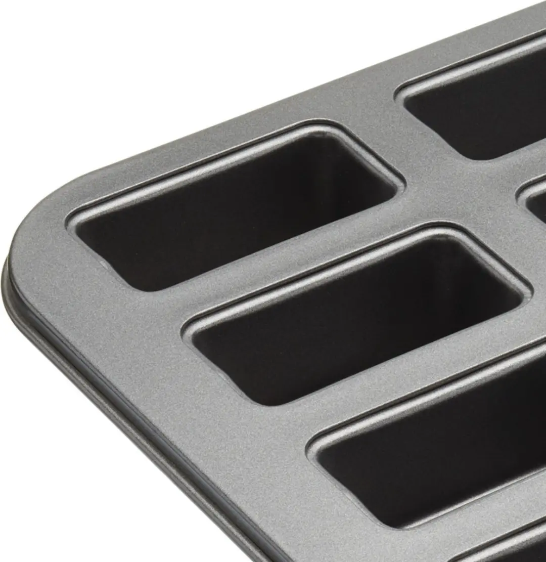 MasterClass Mini Broodvorm/Cakevorm 35,5x27cm - 12 Vakjes - Zwart