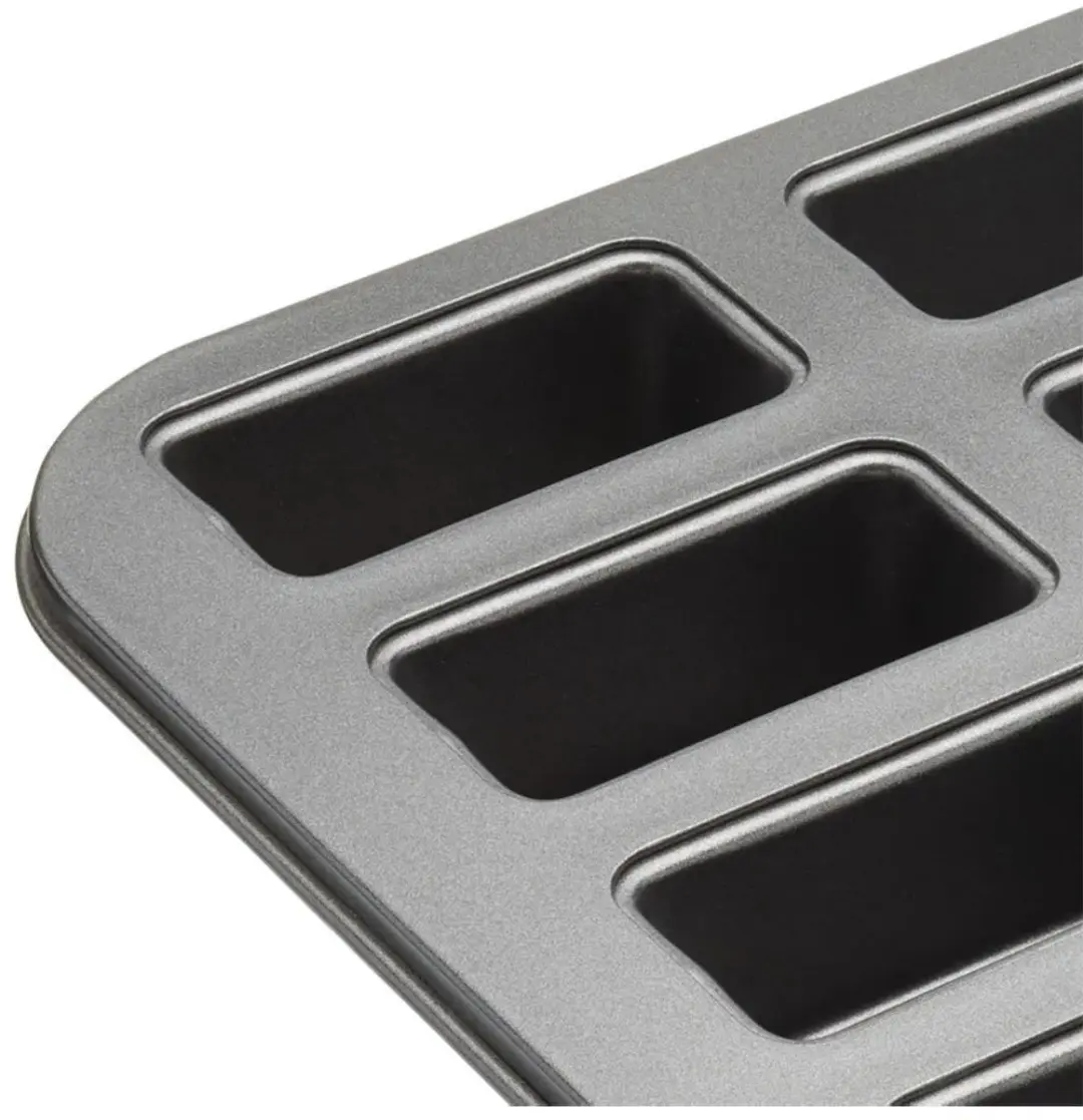 MasterClass Mini Broodvorm/Cakevorm 35,5x27cm - 12 Vakjes - Zwart