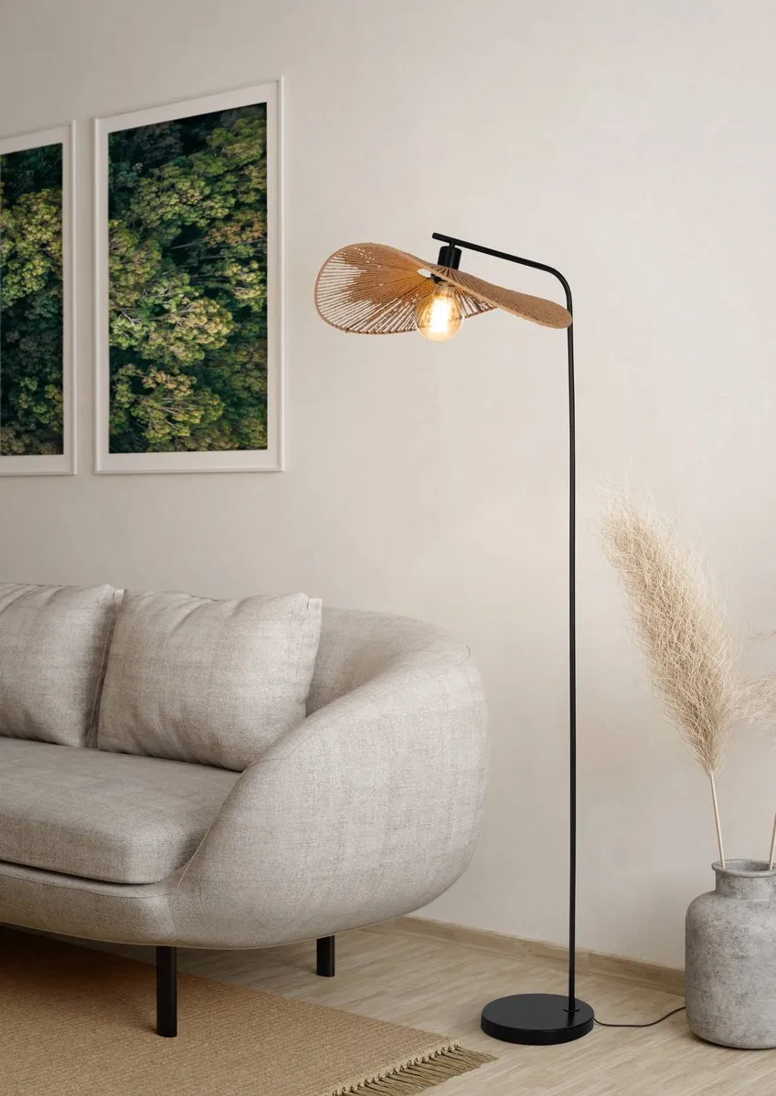 Eglo Siruela Vloerlamp E27 - 160cm - Bruin/Zwart