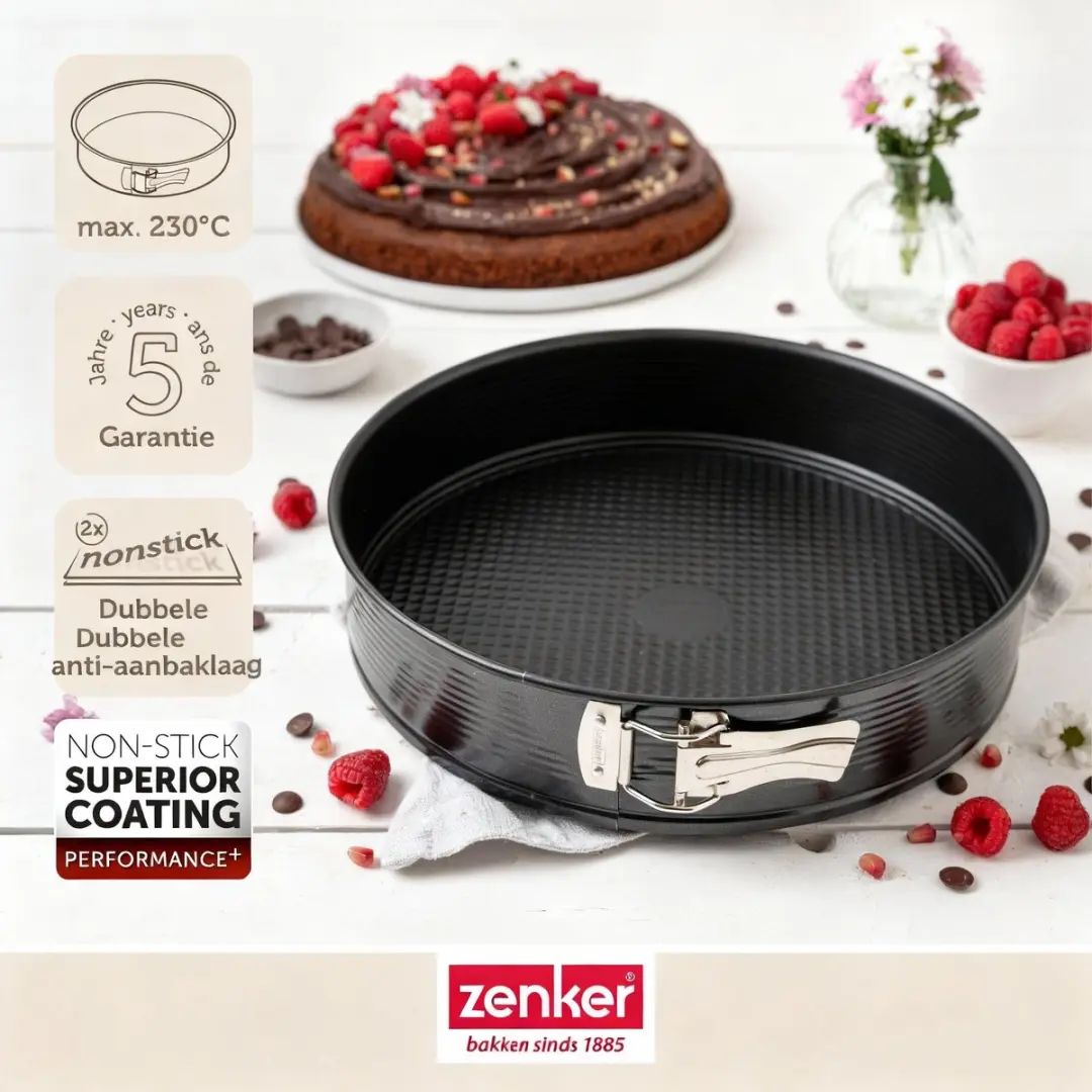 Zenker PerfectBack+ Springvorm 28cm - Zwart