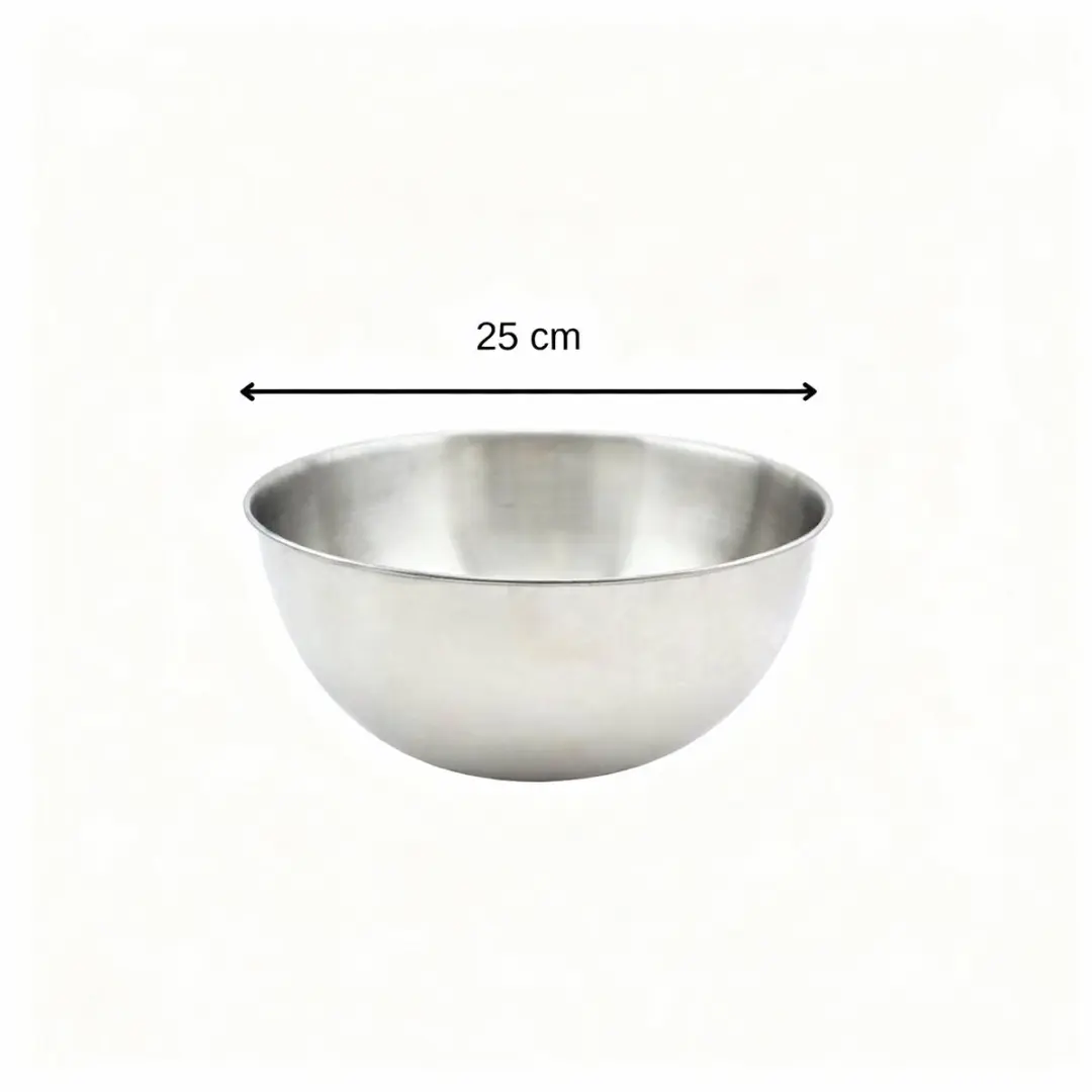 Fackelmann Basic Mixkom 25cm Roestvrij Staal - 0,20L - afbeelding 3 van 5