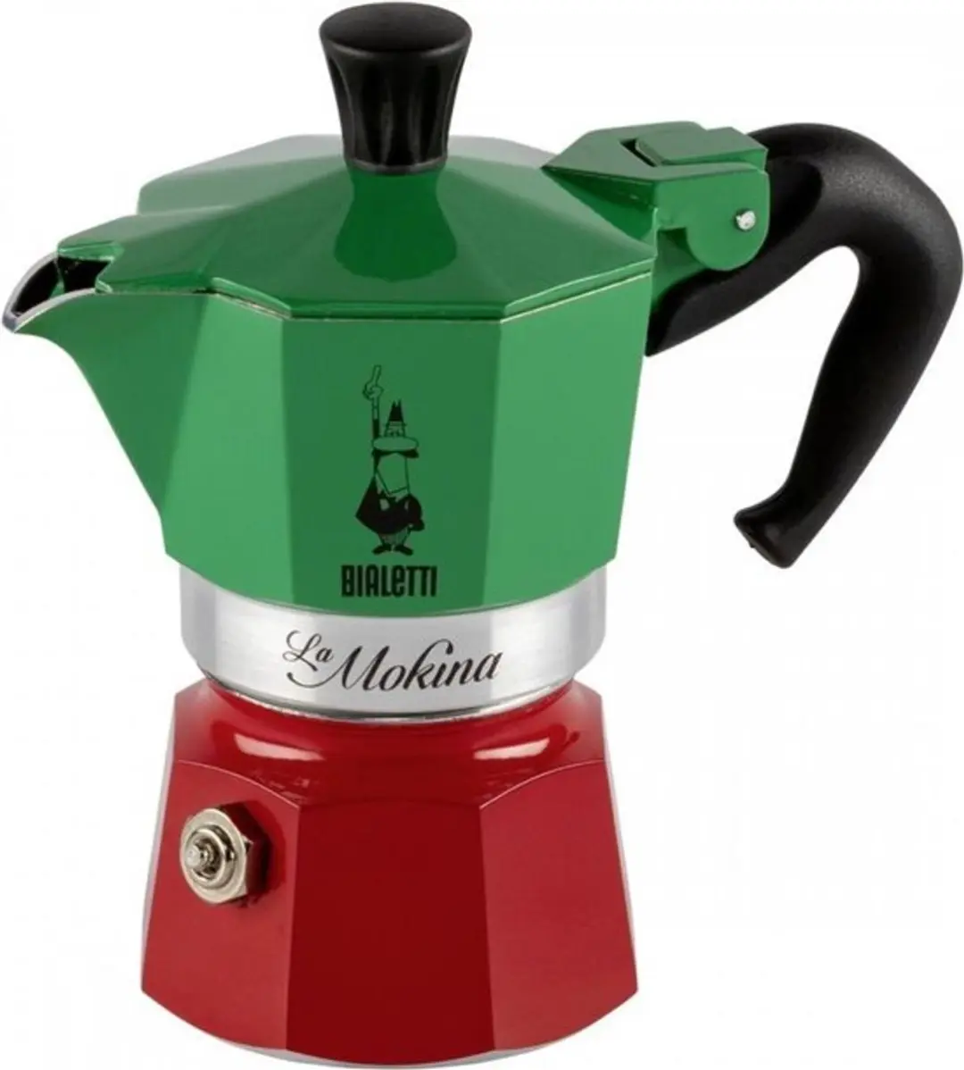 Bialetti La Mokina Percolator 1 Espresso - Tricolore