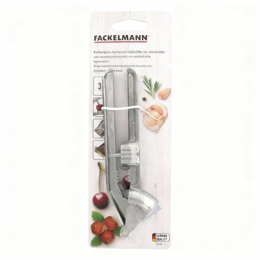 Fackelmann Knoflookpers 3-in-1 45606 - Grijs