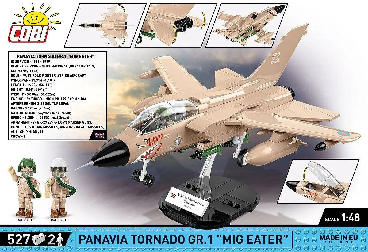 Cobi Panavia Tornado GR.1 5854 - 527 Onderdelen - Meerkleurig
