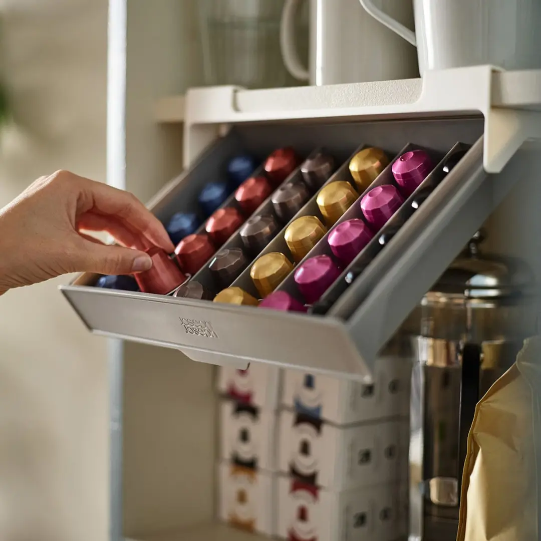 Joseph Joseph Ladeorganizer Koffiecups 30x Nespresso - Grijs