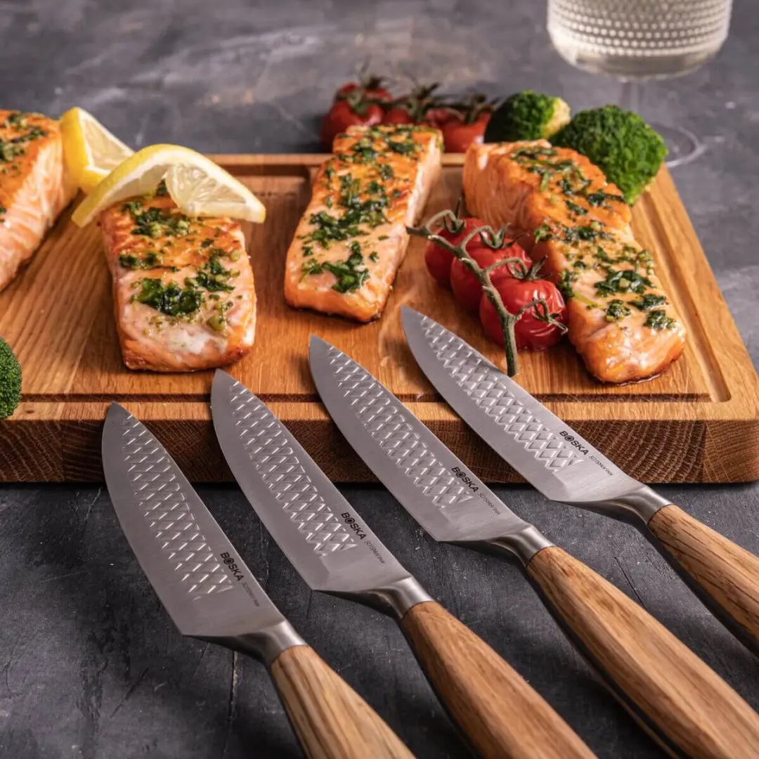 Boska Oslo+ Steakmessen 4 Stuks - RVS - Europees eikenhout