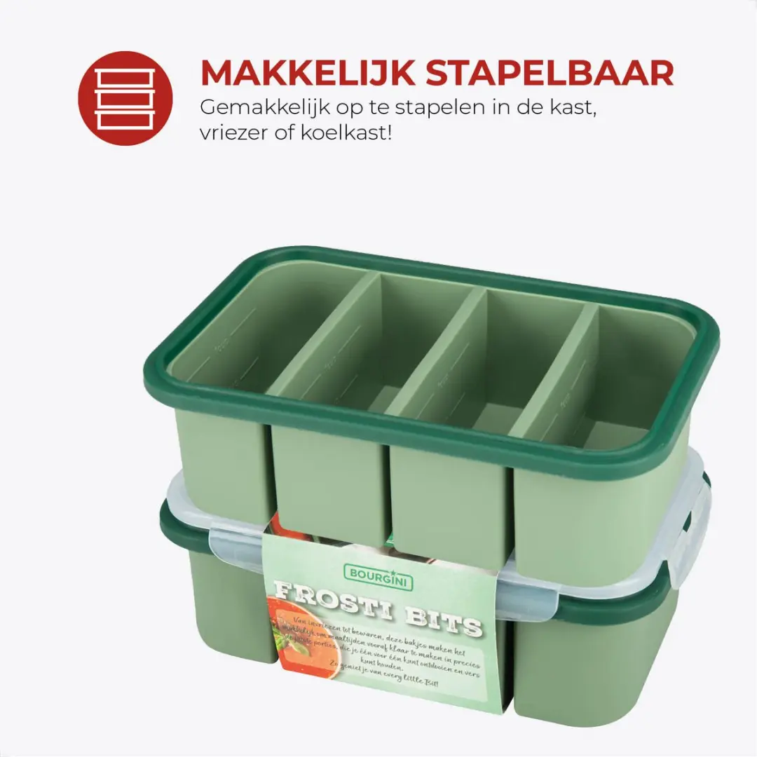 Bourgini Frosti Bits Meal Prep Bakjes - 2 Stuks 4/6 Vakjes