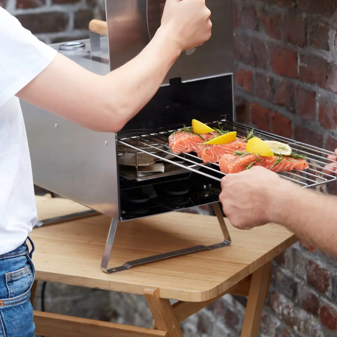 Barbecook Otto 2.0 Rookoven Elektrisch - RVS 51x26x41cm - afbeelding 6 van 6