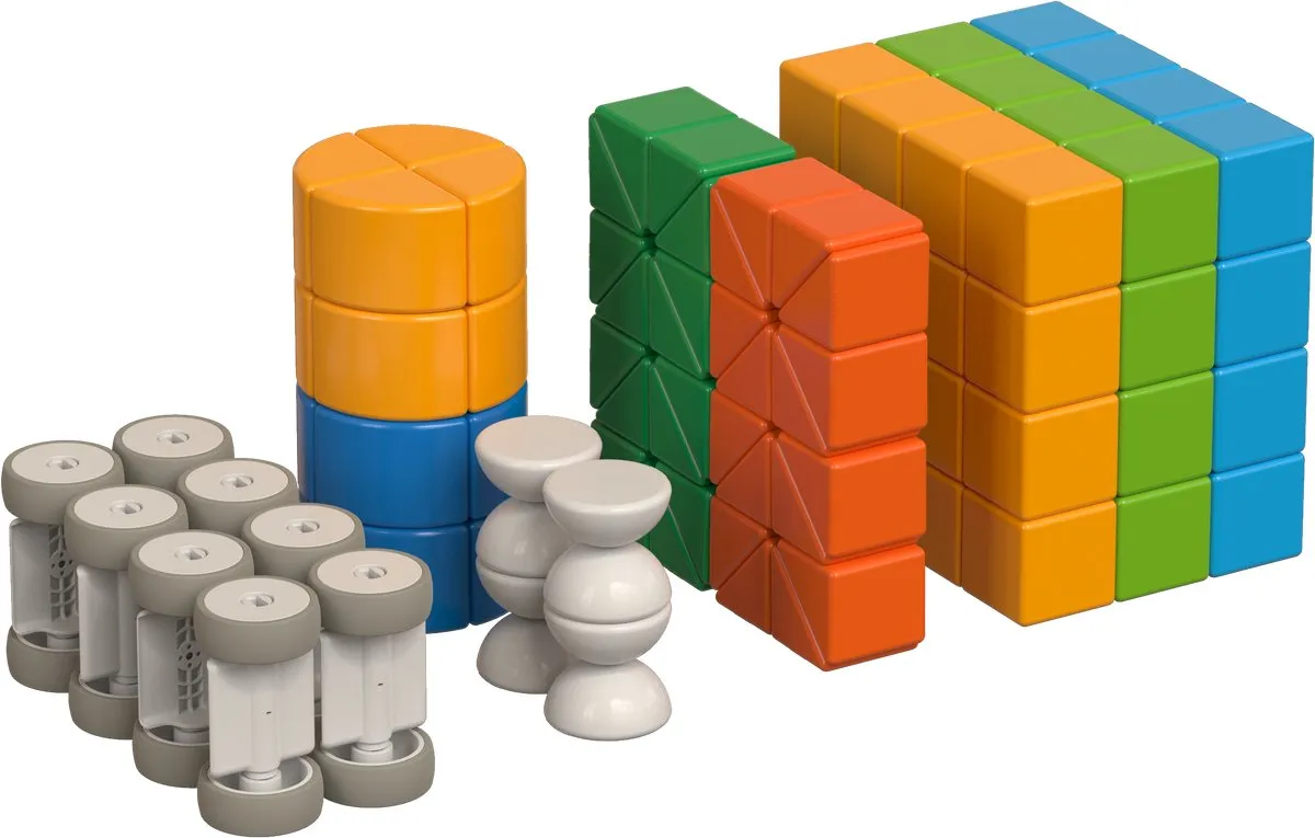 Geomag Magicube 4 Shapes Recycled Bulk - 128 Stuks - Multikleur
