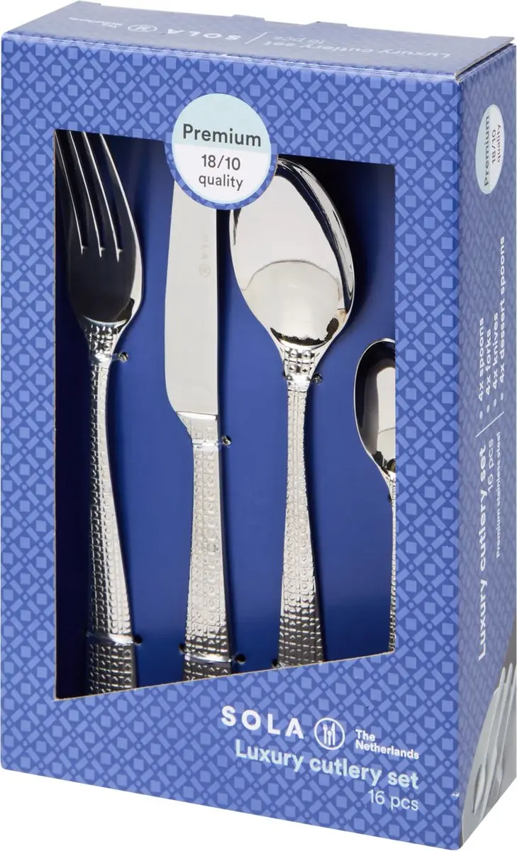 Sola Luxury Cutlery Bestekset 16-delig RVS