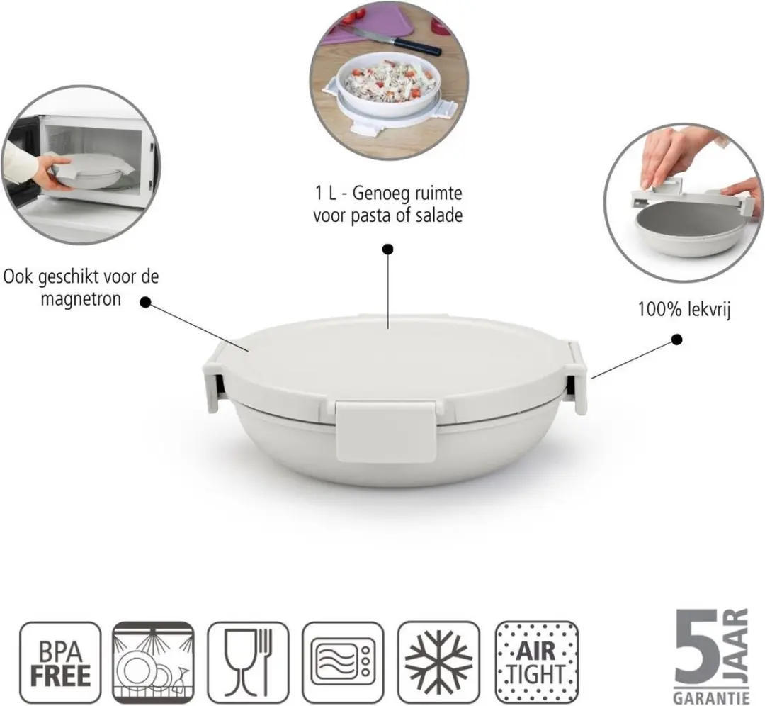 Brabantia Make & Take Lunchkom 1L - Light Grey