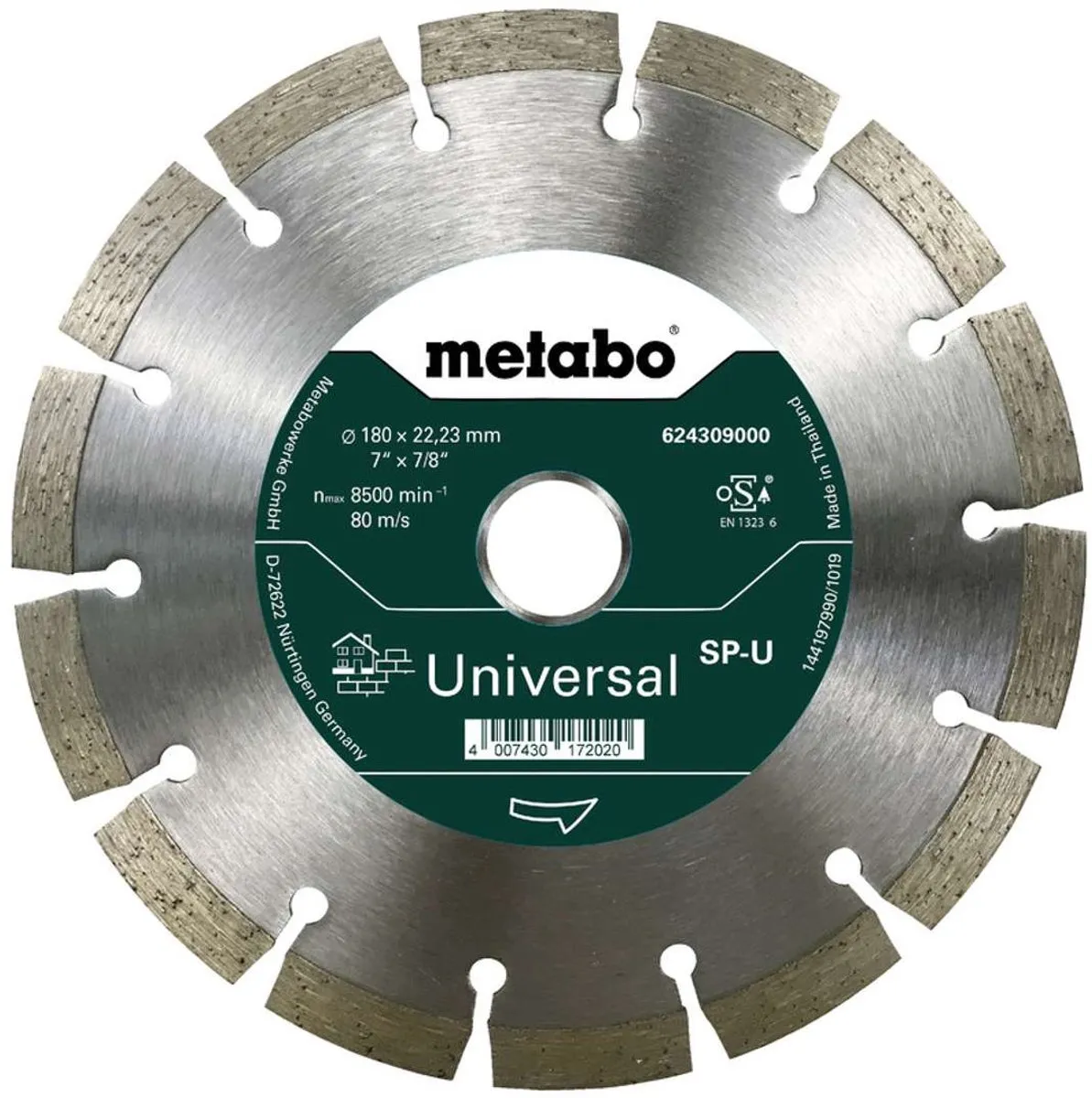 Metabo Diamant-Doorslijpschijf SP U 180x22,23mm 624309000 - Beton/Steen