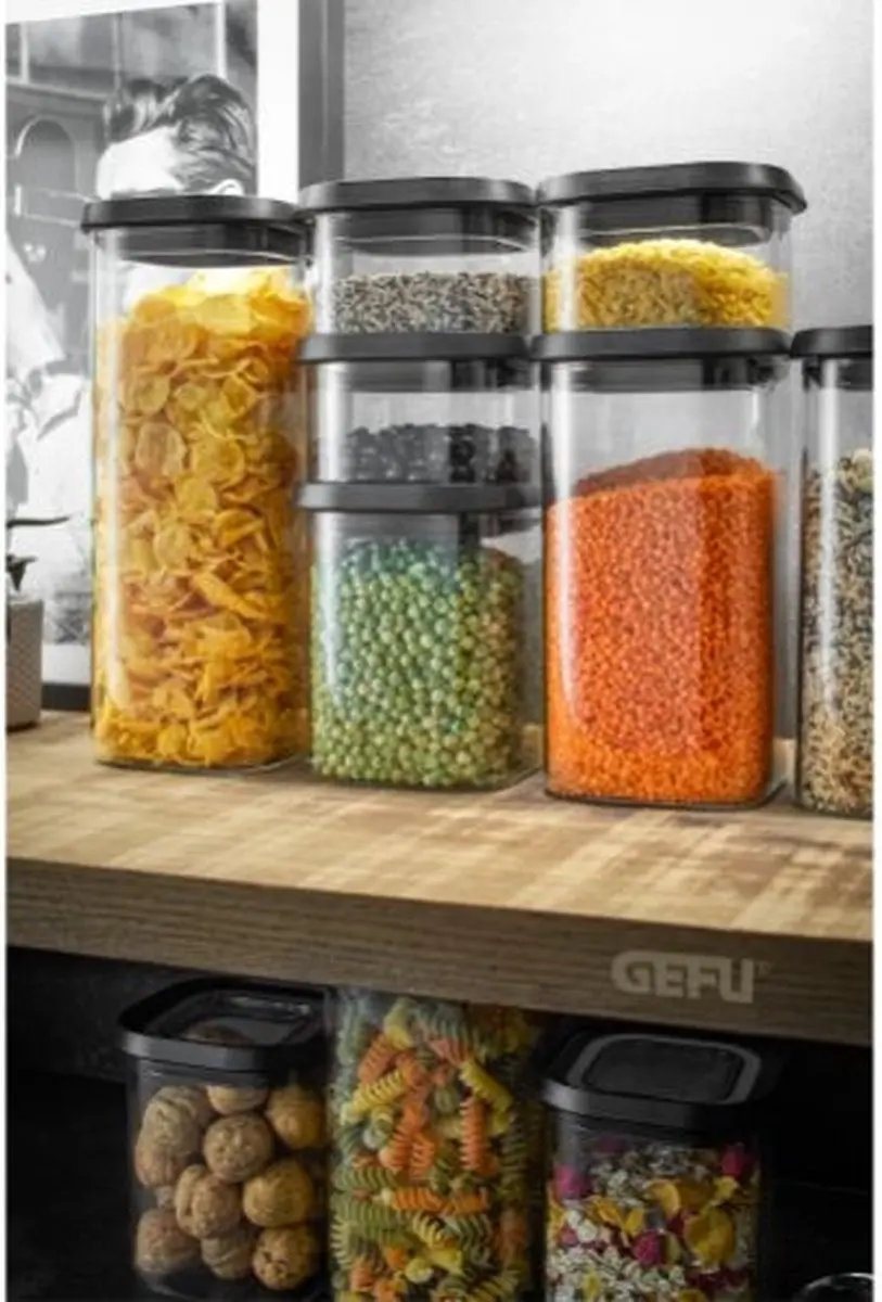 GEFU Pantry Voorraadbussenset 3-delig - 400/900/1400ml - Zwart