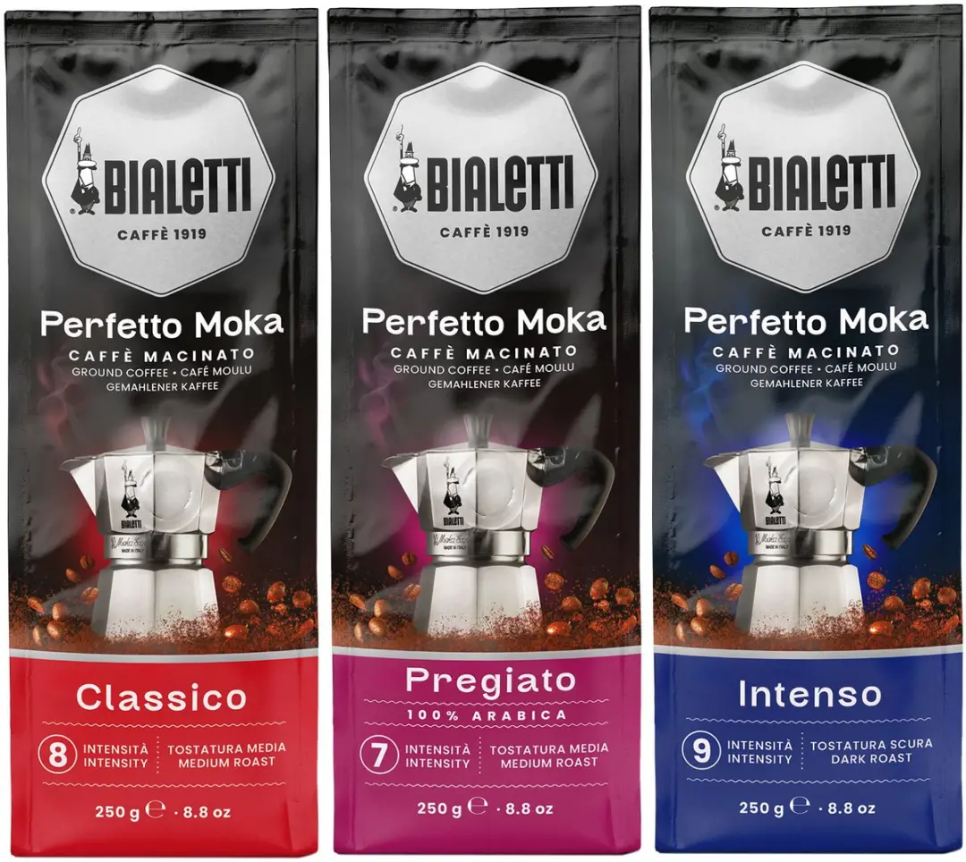 Bialetti Venus Percolator RVS 4 Koppen - 4x250g Koffieproefpakket