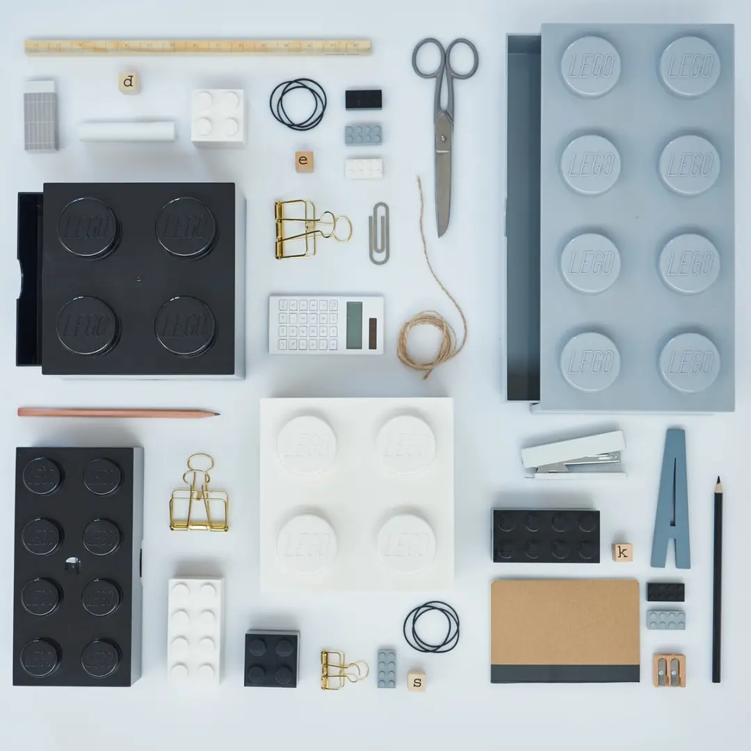 LEGO Opbergbox Mini Brick 8 - Wit