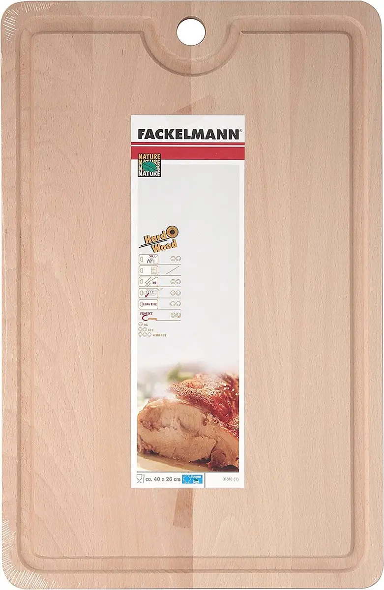 Fackelmann Wood Edition Houten Snijplank 40x26cm - Sapopvangbak - afbeelding 2 van 3