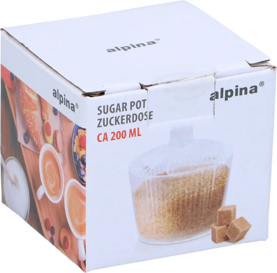 Alpina Glazen Suikerpot 200ml - Transparant