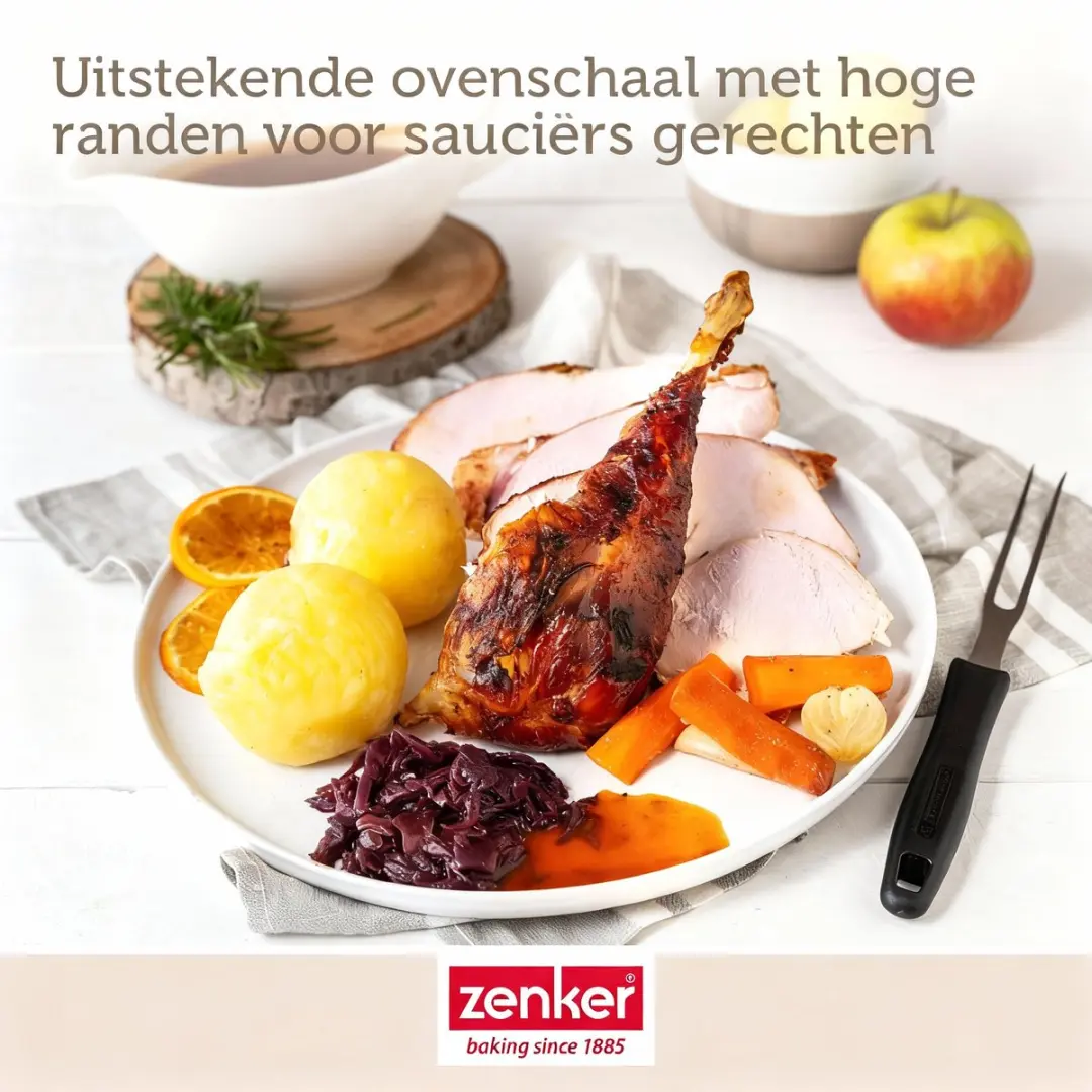 Zenker 7203 XXL Ovenschaal 7,1L - Zwart