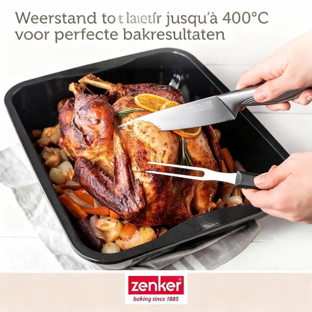 Zenker 7203 XXL Ovenschaal 7,1L - Zwart