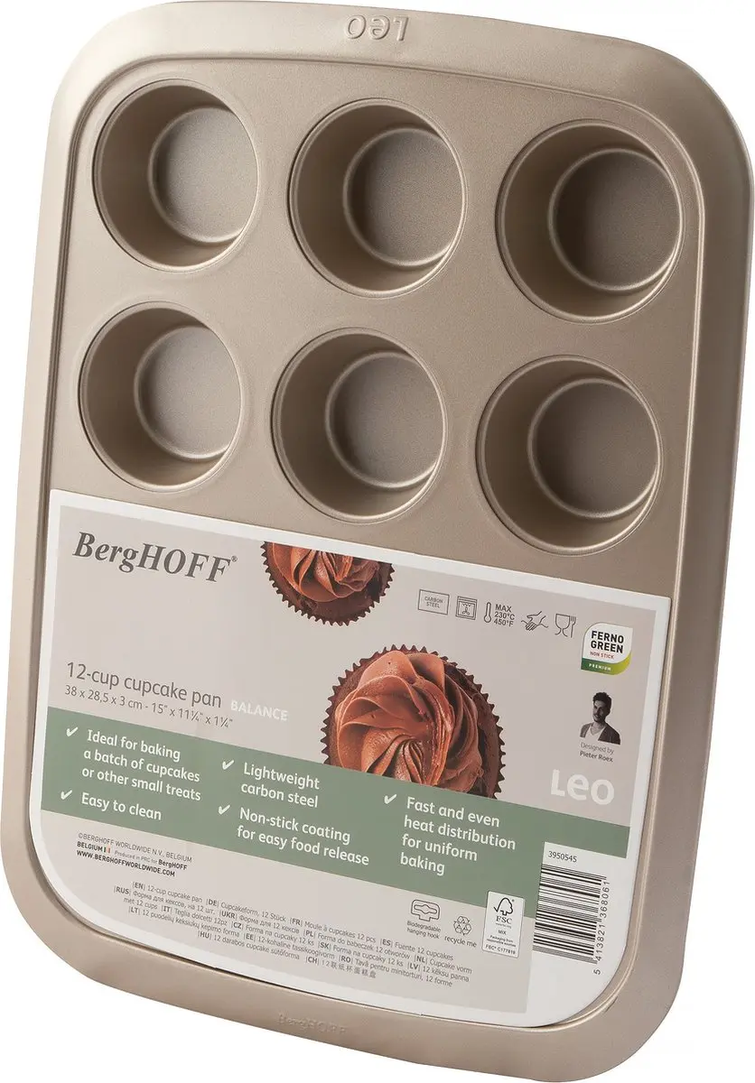 BergHOFF LEO Cupcakevorm 12 cups - Champagne