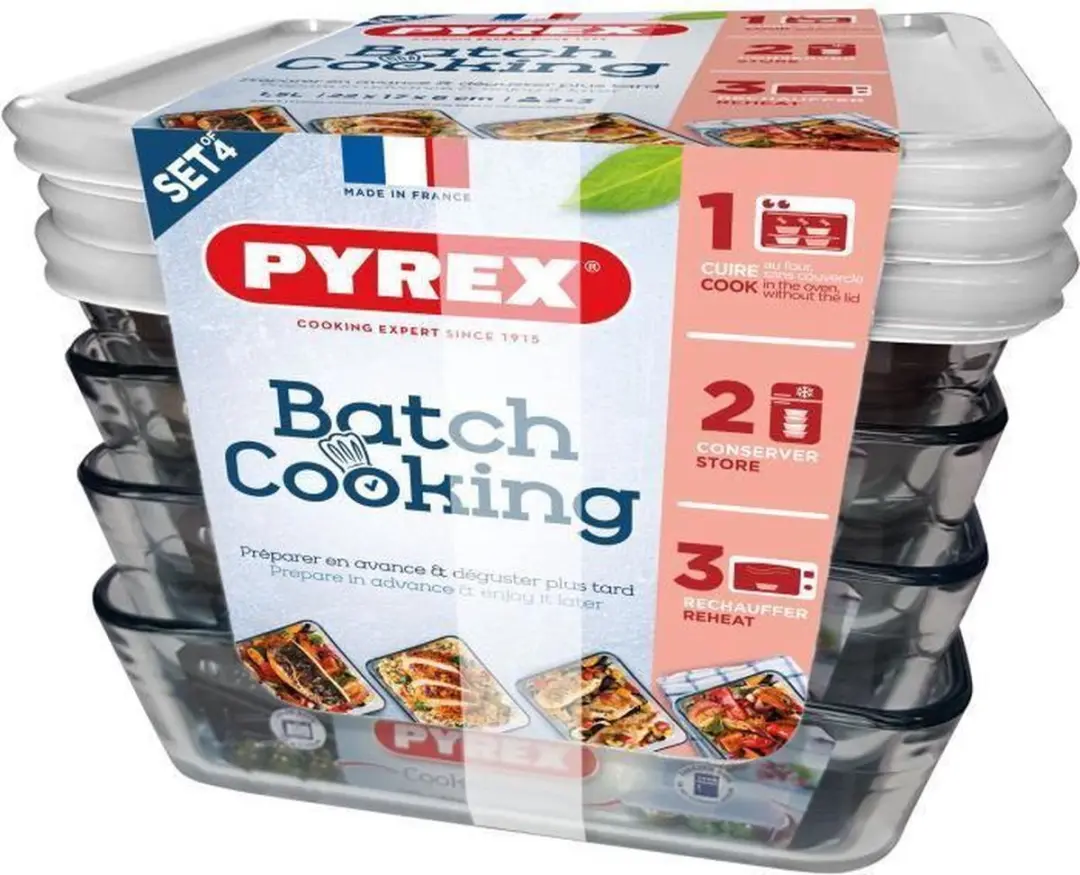 PYREX Cook & Freeze Lunchboxset 4x1,5L