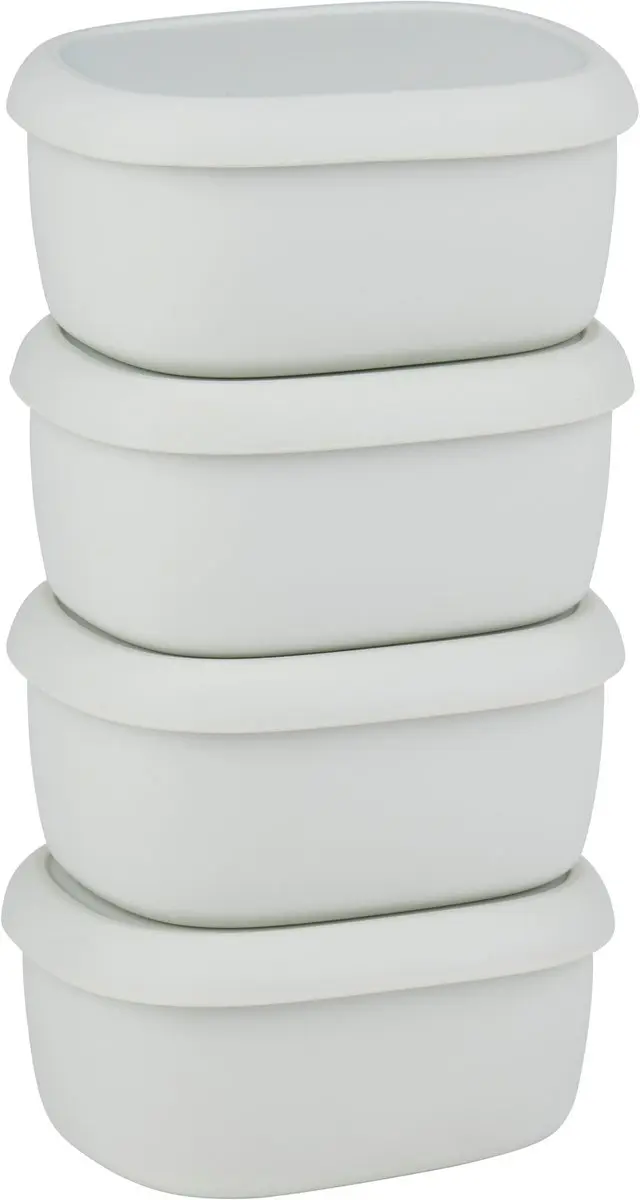 Alpina Silicone Foodcontainer 0.20L - 4-delig Lichtgrijs