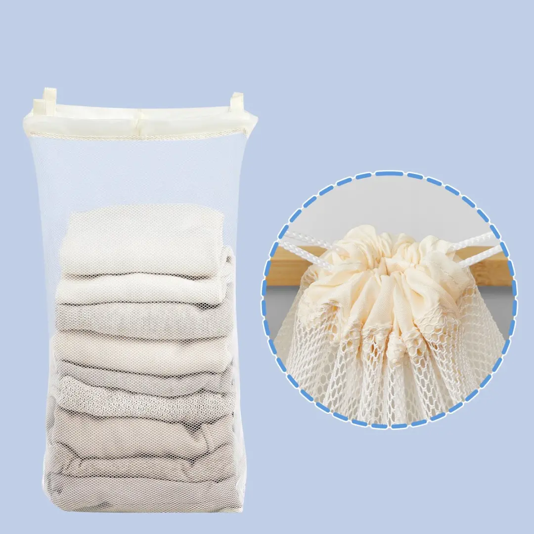 Songmics Wasmand LCB506G01V1 - 65L Opvouwbaar - 4 Vakken - Grijs