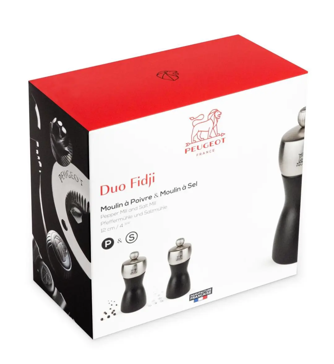 Peugeot Fidji Peper- en Zoutmolen 12cm - Mat Zwart