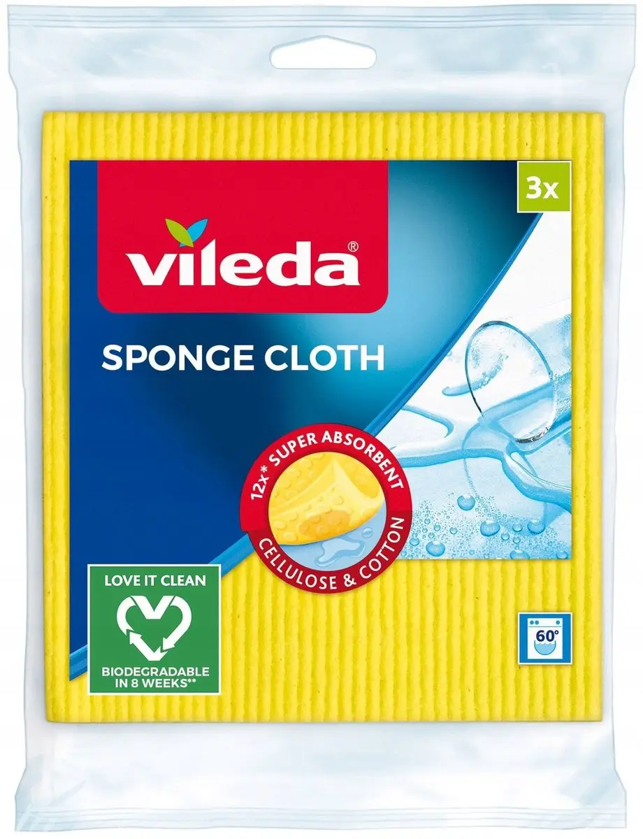 Vileda Ultramax Vlakmopset - 3 Doeken + Emmer - Zwart/Rood