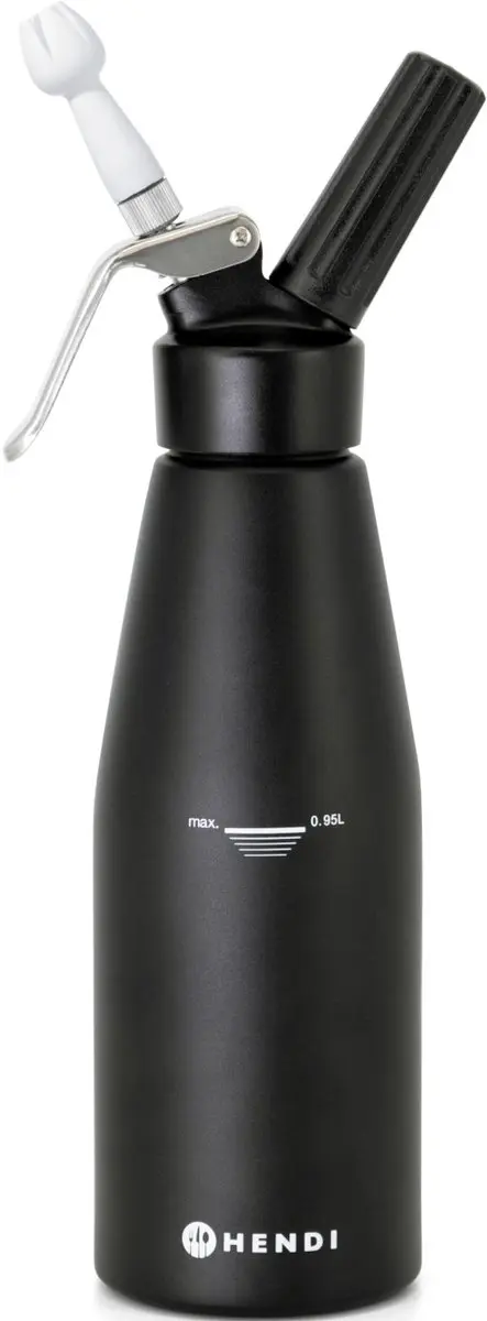 HENDI Slagroomapparaat 0,95L - Zwart