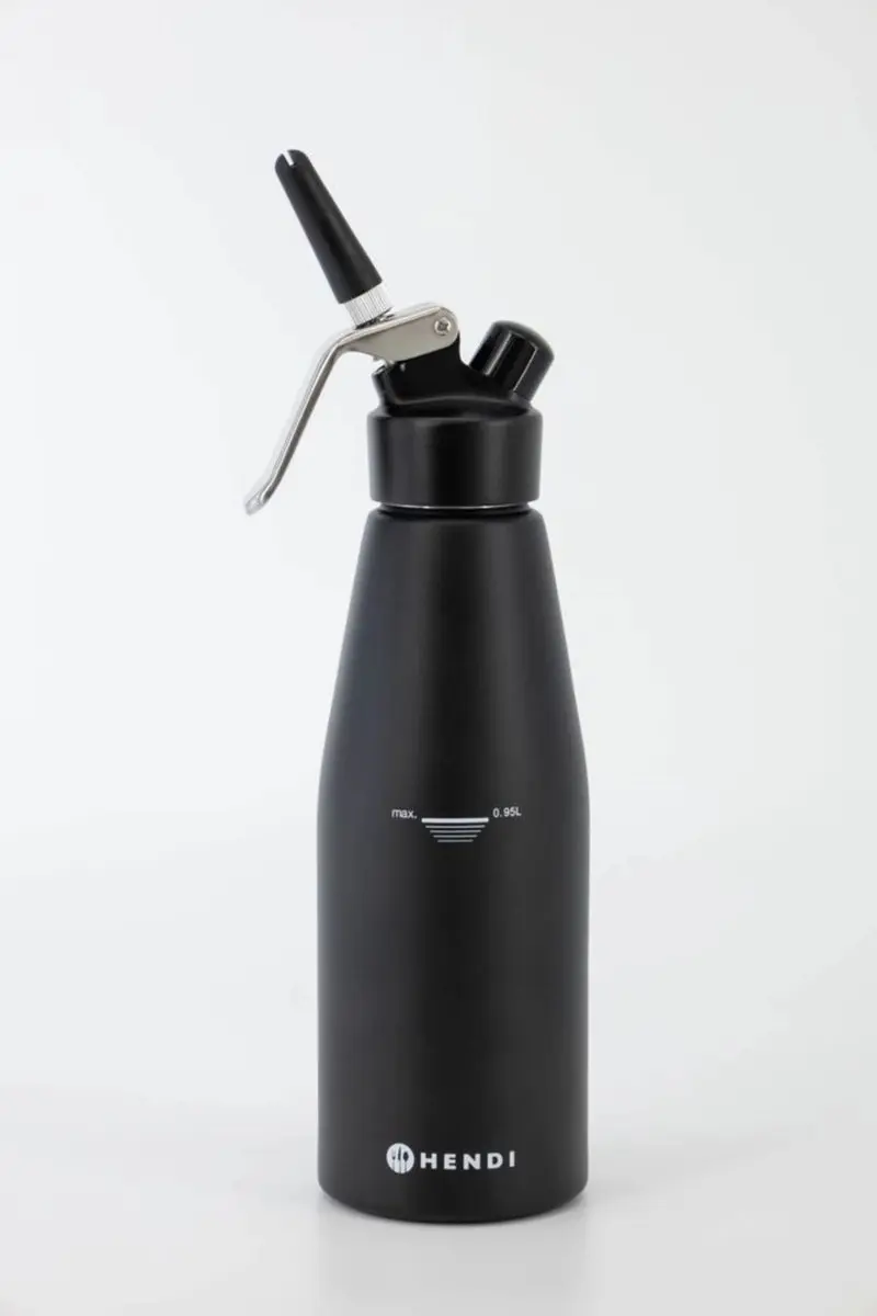 HENDI Slagroomapparaat 0,95L - Zwart