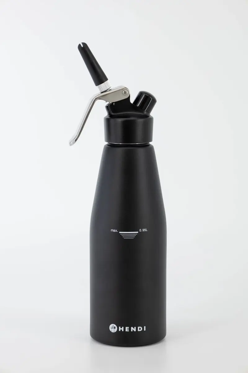 HENDI Slagroomapparaat 0,95L - Zwart