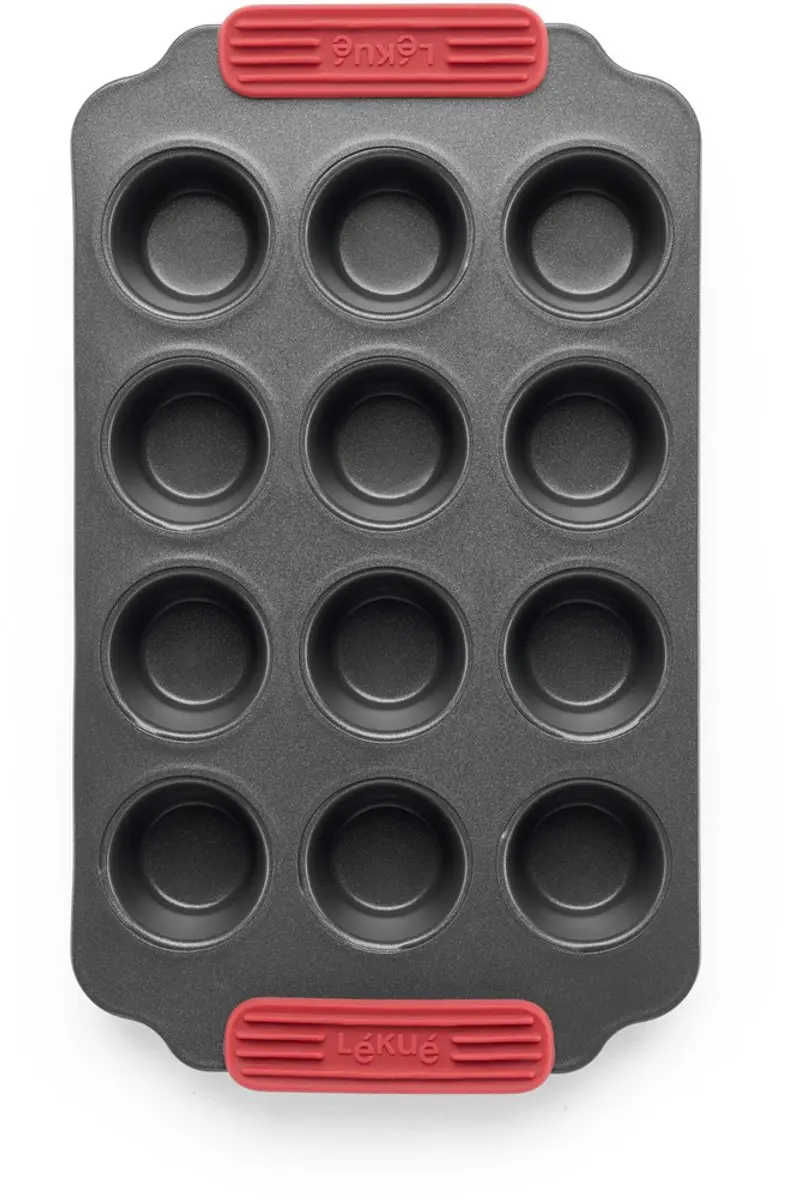 Lékué Bakvorm 12 Mini Muffins - Anti-aanbak - Grijs