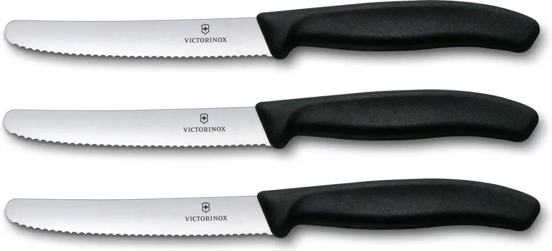 Victorinox Swiss Classic Tafelmessenset 3-delig - Tomatenmessen - Zwart