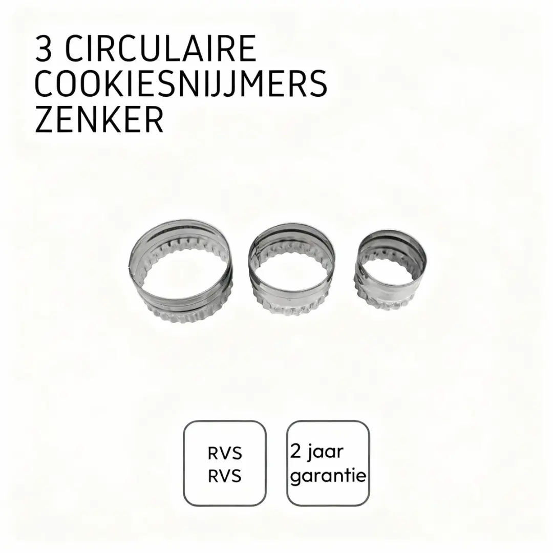 Zenker Uitstekers Set - 3 Stuks Roestvrij Staal