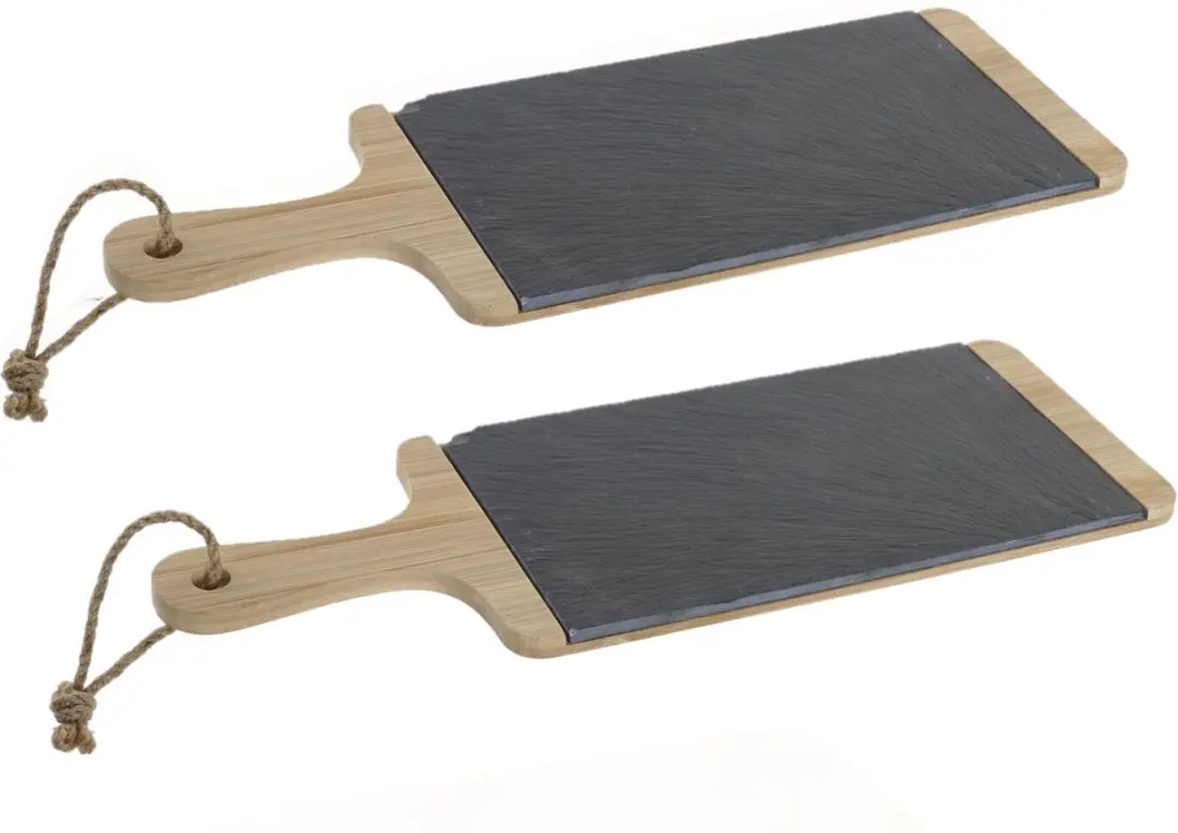 Excellent Houseware Luxe Serveerplank 42x15cm - Zwart
