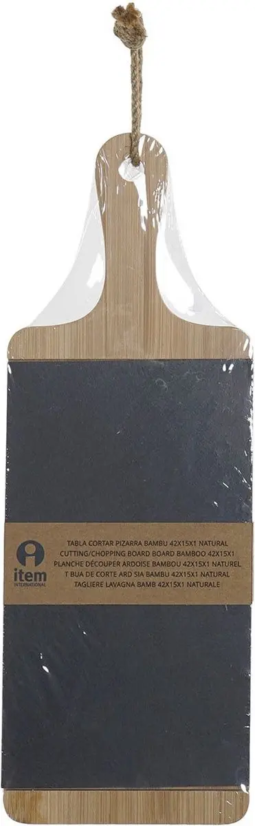 Excellent Houseware Luxe Serveerplank 42x15cm - Zwart - afbeelding 6 van 6