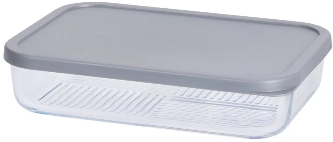 Excellent Houseware Vershoudbakjes 10x - 0.30L - Grijs/Transparant