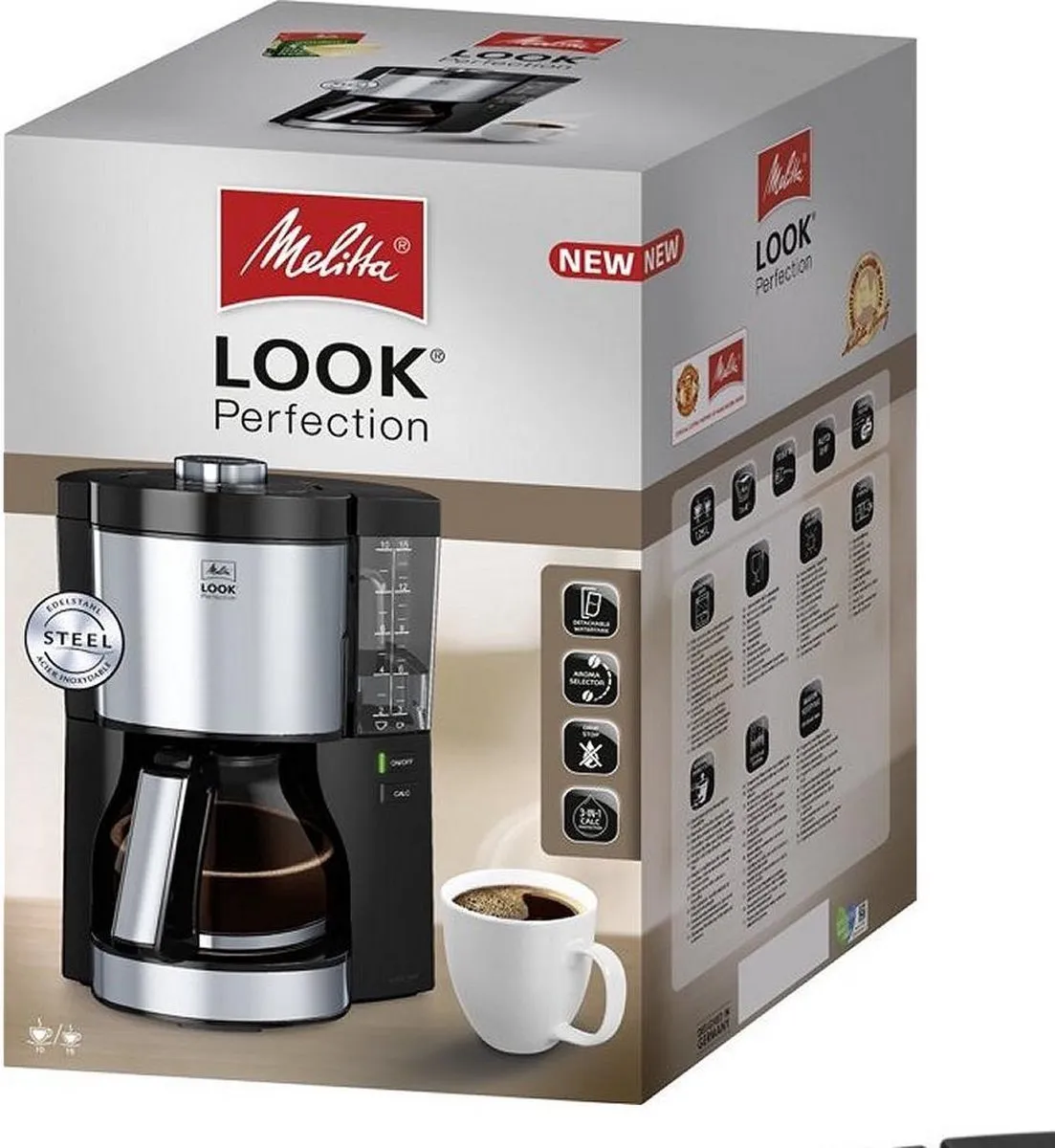 Melitta Look Perfection 1025-06 Koffiezetapparaat 10 Kopjes - 1,25L - Zwart - afbeelding 5 van 6