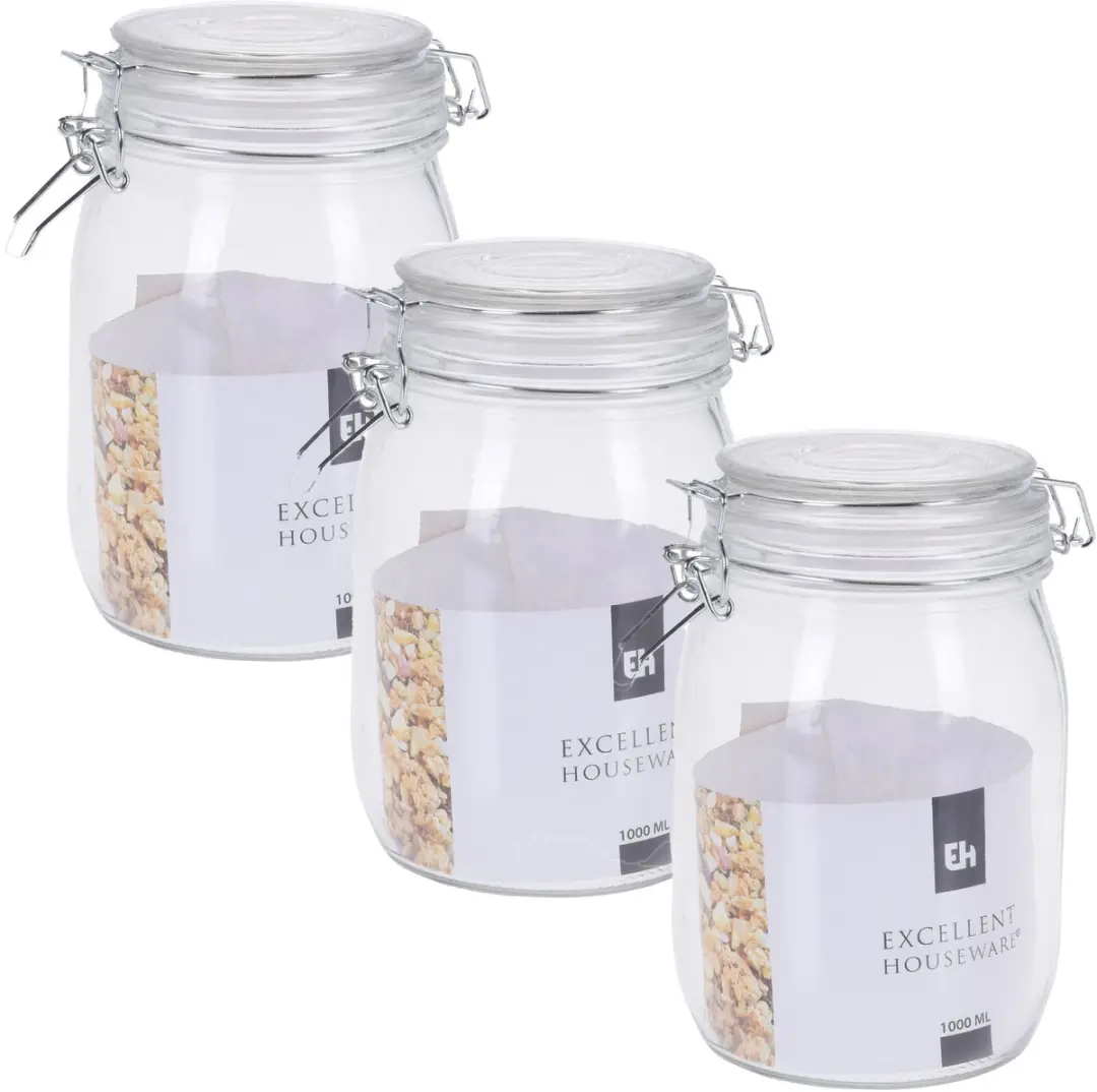 Excellent Houseware Weckpotten Glas 1L