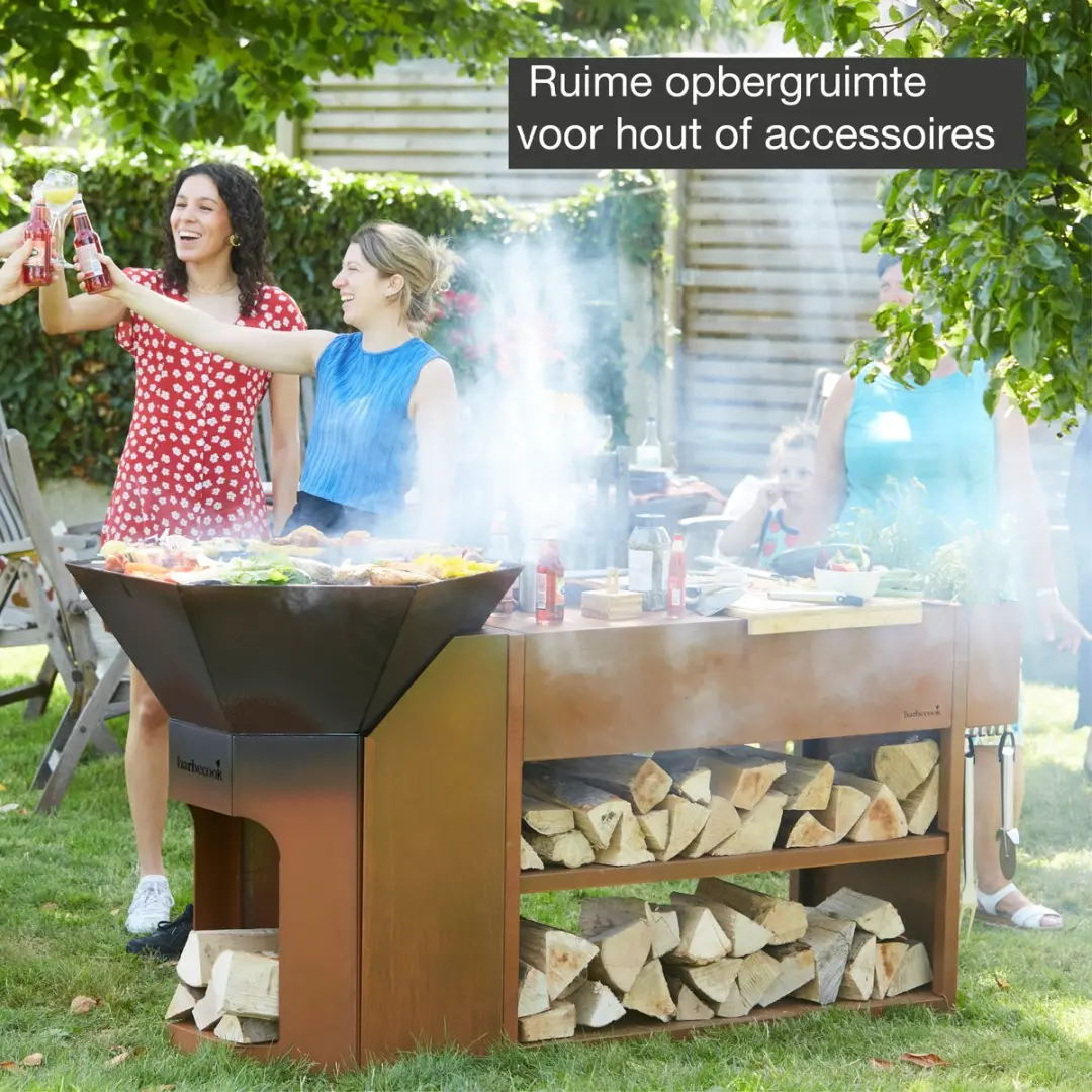 Barbecook Nestor Buddy Grilltafel Cortenstaal 112x55x90cm - afbeelding 6 van 6