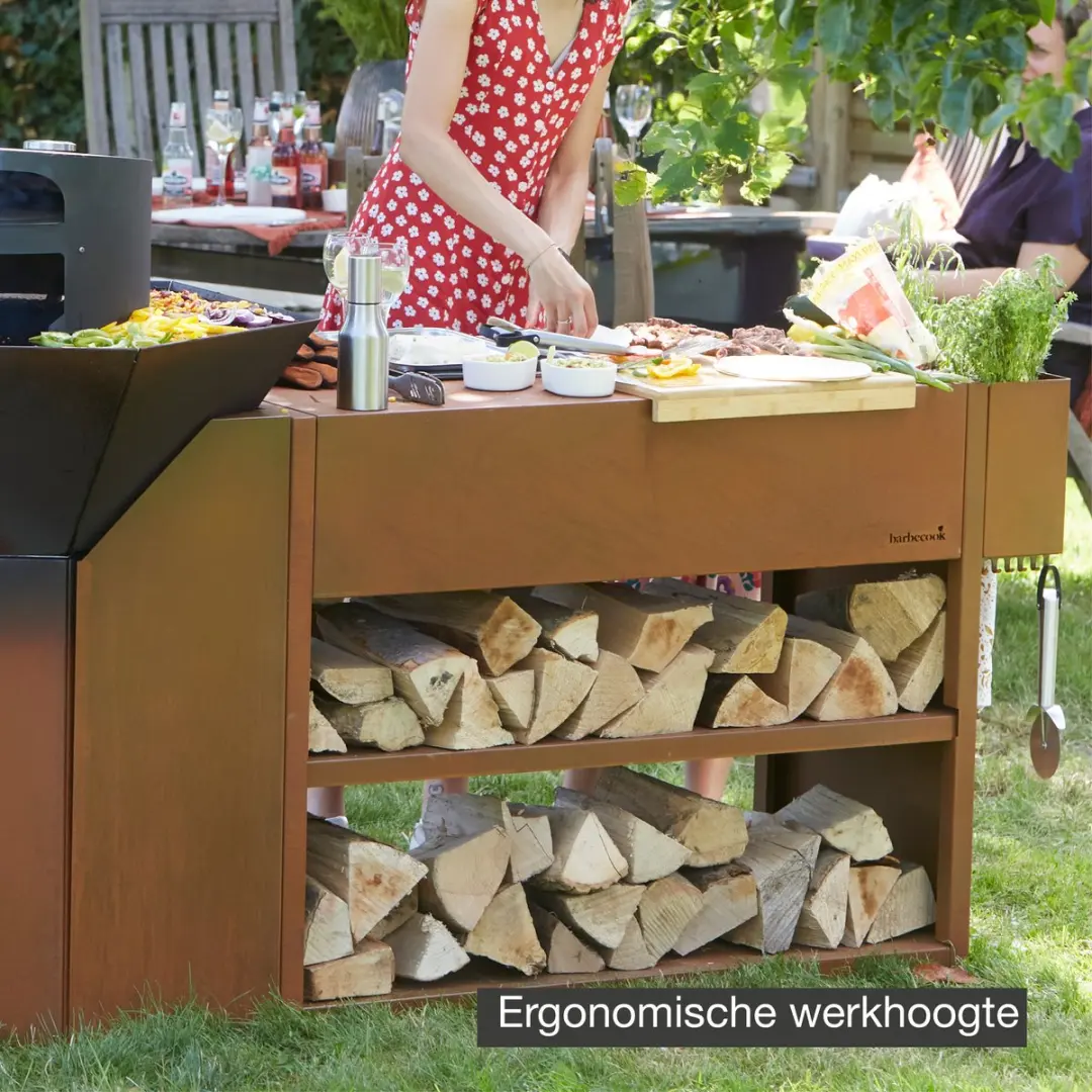 Barbecook Nestor Buddy Grilltafel Cortenstaal 112x55x90cm