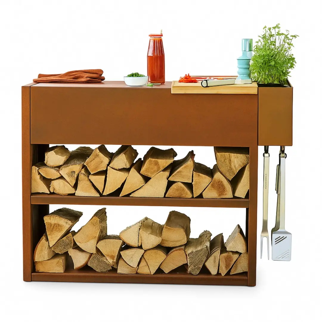 Barbecook Nestor Buddy Grilltafel Cortenstaal 112x55x90cm