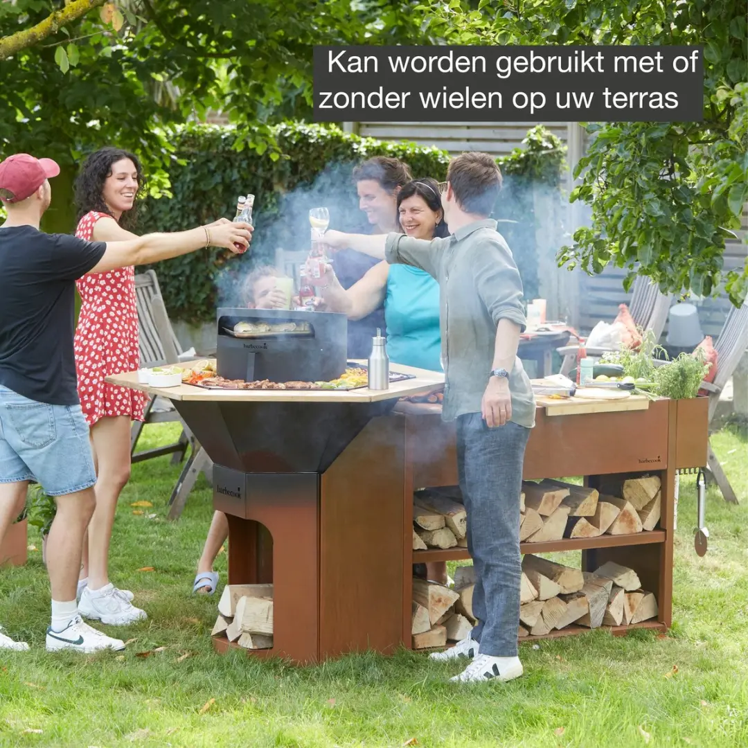 Barbecook Nestor Buddy Grilltafel Cortenstaal 112x55x90cm
